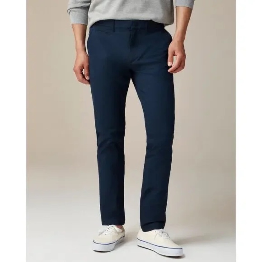 J. CREW Men's 484 Slim-Fit‎ Tech Pant Stretch Navy | Size W34 X L32